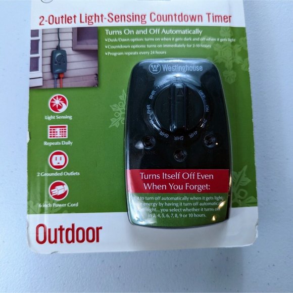 Westinghouse Other Westinghouse 2outlet Lightsensing Countdown